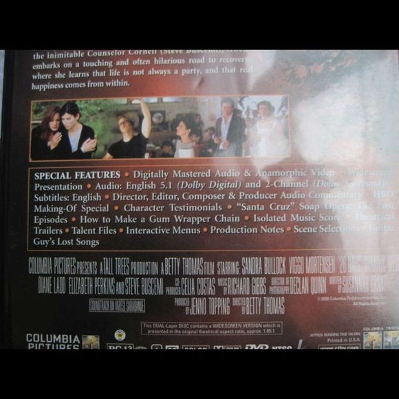 28 Days Sandra Bullock Steve Buscemi DUI Rehab Recovery DVD Movie Bundle for $3 - Picture 5 of 6